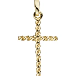 Anhänger Kreuz 19,3x11,6mm Goldkreuz schmal, Stäbchen Spirale, 333 Gold Gelbgold