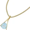 Anhänger mit Blautopas Topas himmelblau hellblau 375 Gold Gelbgold Damen