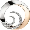 Anhänger mit 16 Diamanten 0.08Ct 585 Gold Weißgold & Rotgold rund