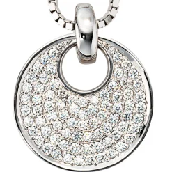 Anhänger mit 78 Diamanten 1.45Ct W/SI Brillanten 585 Weißgold Damen exklusiv