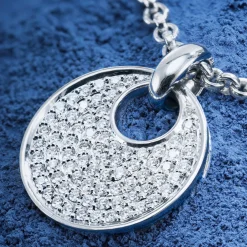 Anhänger mit 78 Diamanten 1.45Ct W/SI Brillanten 585 Weißgold Damen exklusiv