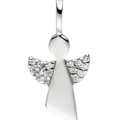 Anhänger mit Halskette Engel Schutzengel mit Zirkonia 925 Silber 42cm für Kinder