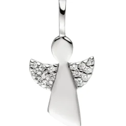 Anhänger mit Halskette Engel Schutzengel mit Zirkonia 925 Silber 38cm für Kinder