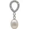 Anhänger mit Perle Süßwasser Zuchtperle weiß & Zirkonia 925 Silber Damen
