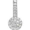 Anhänger mit vielen weißen Zirkonia 925 Silber rhodiniert Halsschmuck 13,6x6,1mm