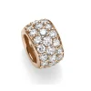 Anhänger 9,5mm Bead Ring mit 42 Diamanten 0,85ct 750 Gold Rotgold
