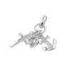 Anhänger 23mm Glaube-Liebe-Hoffnung Kreuz-Herz-Anker massiv 925 Silber