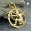Anhänger 15mm Kettenanhänger Sternzeichen Schütze aus 375 Gold Gelbgold Unisex