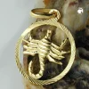 Anhänger 15mm Kettenanhänger Sternzeichen Skorpion aus 375 Gold Gelbgold Unisex