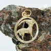 Anhänger 15mm Kettenanhänger Sternzeichen Steinbock aus 375 Gold Gelbgold Unisex