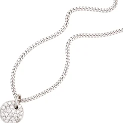 Anhänger 9,5mm mit 29 Diamanten 0.34Ct Brillanten 585 Gold Weißgold rund
