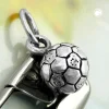 Anhänger 7mm Silberanhänger Fußball geschwärzt 925 Silber Kinder