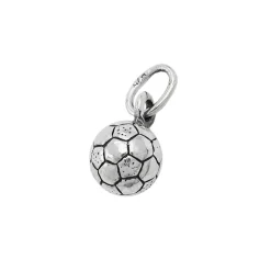 Anhänger 7mm Silberanhänger Fußball geschwärzt 925 Silber Kinder