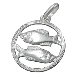 Anhänger 15mm Silberanhänger Sternzeichen Fische 925 Echtsilber für Damen