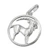 Anhänger 15mm Silberanhänger Sternzeichen Steinbock 925 Silber Damen