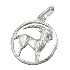 Anhänger 15mm Silberanhänger Sternzeichen Steinbock 925 Silber Damen