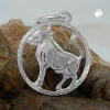 Anhänger 15mm Silberanhänger Sternzeichen Stier 925 Echtsilber für Damen