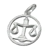 Anhänger 7mm Silberanhänger Sternzeichen Waage 925 Echtsilber für Damen