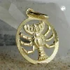 Anhänger 15mm Sternzeichen Krebs aus 375 Gold Gelbgold Goldanhänger