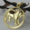 Anhänger 15mm Sternzeichen Löwe aus 375 Gold Gelbgold Goldanhänger