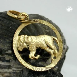 Anhänger 15mm Sternzeichen Widder aus 375 Gold Gelbgold Goldanhänger