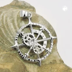 Anhänger nautisches Messgerät Seefahrt Navigation 22mm 925 Silber rhodiniert