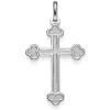 Anhänger Orthodoxes Kreuz 35x20,5mm 585 Gold Weißgold Kleeblatt-Kreuz