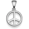 Anhänger Peace Frieden 16,5x10mm aus 585 Gold Weißgold glänzend