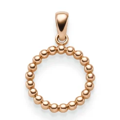 Anhänger Ring Kreis aus Kügelchen 585 Gold Rotgold 19,5x13mm schlicht glänzend