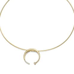 Anhänger rund Ø 26,9mm aus 585 Gold Gelbgold mit 8 Diamanten Brillanten W-Si