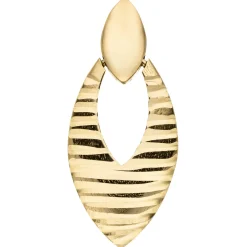 Anhänger spitzoval aus 333 Gold Gelbgold diamantiert 21,1x9,2mm