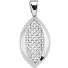 Anhänger spitzoval 26,1x14,1mm aus 925 Silber rhodiniert mit 39 Zirkonia weiß