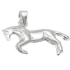 Anhänger springender Pferd 12x23mm aus echtem 925 Silber glänzend