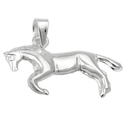 Anhänger springender Pferd 12x23mm aus echtem 925 Silber glänzend