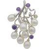 Anhänger Ästchen mit Süßwasser Perlen Amethyst Peridot 925 Silber Damen