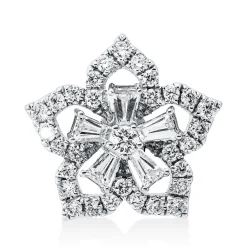 Anhänger Stern aus 750 Weißgold 36 Diamanten 0,67ct TW-SI 15x15,7mm