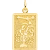 Anhänger Sternzeichen Krebs 333 Gold Gelbgold mattiert rechteckig 20,8x12,1mm