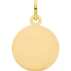 Anhänger Sternzeichen Waage aus 333 Gold Gelbgold mattiert rund Ø 12mm