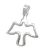 Anhänger stilisierte Taube Silhouette 19x18mm aus 925 Silber glänzend