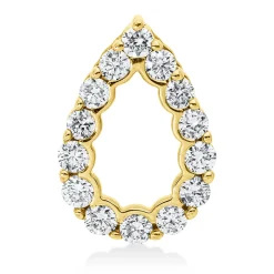 Anhänger Tropfen aus 585 Gold Gelbgold 14 Brillanten 0,7ct W-SI 16x11,2mm