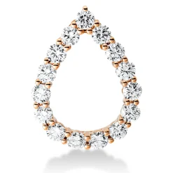 Anhänger Tropfen aus 750 Rotgold 15 Brillanten 0,76ct TW-SI 17,5x13,1mm