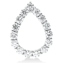 Anhänger Tropfen aus 750 Weißgold 15 Brillanten 0,75ct TW-SI 17,5x13,1mm