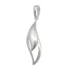 Anhänger Tropfenform gewellt 25x8mm aus 925 Silber matt-glänzend