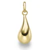 Anhänger Tropfen 19,5x6,6mm aus 585 Gold Gelbgold glänzend schlicht