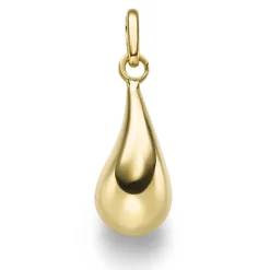 Anhänger Tropfen 19,5x6,6mm aus 585 Gold Gelbgold glänzend schlicht