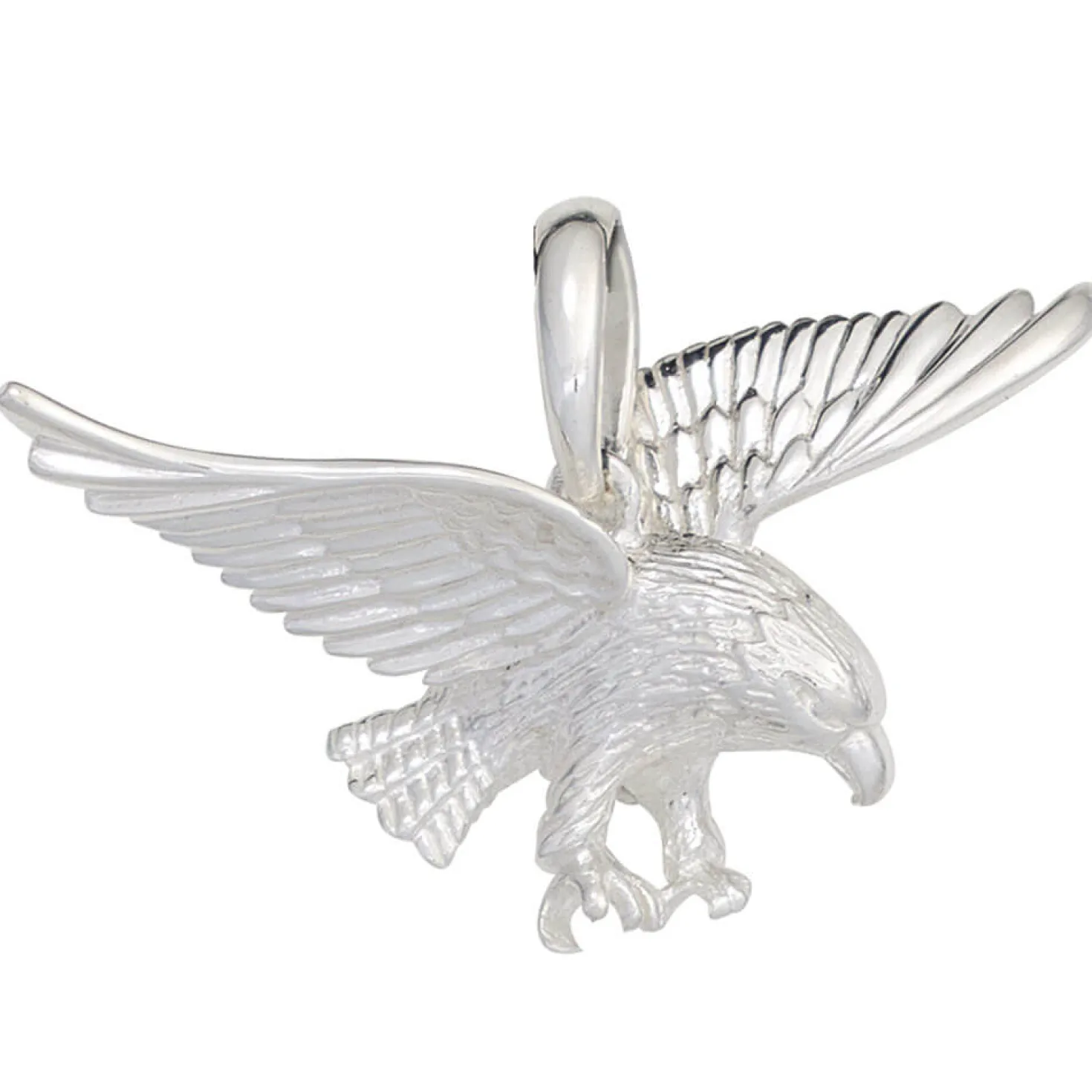 Anhänger 38,4x20,1mm Adler aus 925 Echt Silber Silberanhänger Halsschmuck