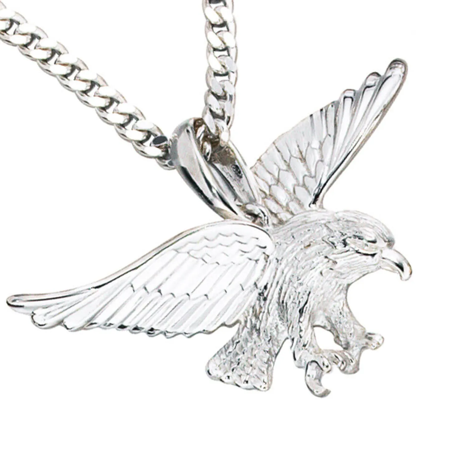 Anhänger 38,4x20,1mm Adler aus 925 Echt Silber Silberanhänger Halsschmuck