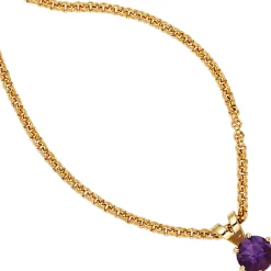 Anhänger 5,8x9,1mm Amethyst lila violett & 585 Gold Gelbgold Halsschmuck Damen
