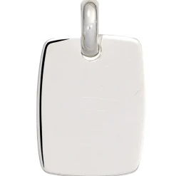 Anhänger 19,3x25,2mm Amulett Gravur Gravurplatte Viereck 925 Silber Herren