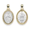 Anhänger 20x14mm Amulett mit Madonna Gravur 585 Gold Gelbgold Weißgold